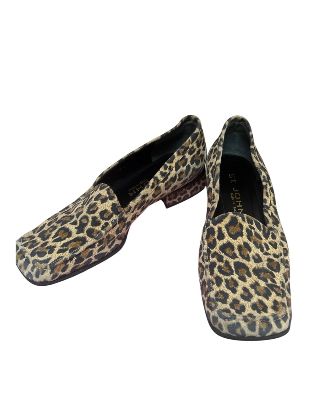 St. John Leopard-Print Women’s Slip-On Loafers in Brown and Black